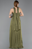 Long Olive Drab Chiffon Formal Plus Size Dress ABU5958