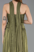 Long Olive Drab Chiffon Formal Plus Size Dress ABU5958