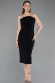 Midi Black Party Dress ABK2588