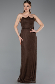 Long Brown Dantelle Evening Dress ABU5941