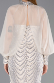Long Beige Scaly Mermaid Prom Dress ABU5947