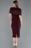 Midi Cherry Colored Party Dress ABK2588