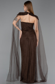 Long Brown Dantelle Evening Dress ABU5941