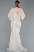 Long Beige Scaly Mermaid Prom Dress ABU5947