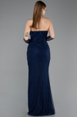 Long Navy Blue Dantelle Mermaid Prom Dress ABU5933
