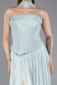 Long Mint Chiffon Prom Gown ABU5957