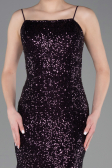 Long Dark Purple Mermaid Prom Dress ABU5939