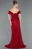 Long Burgundy Dantelle Evening Dress ABU5973
