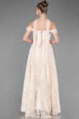 Long Beige Dantelle Evening Dress ABU5942