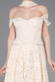 Long Beige Dantelle Evening Dress ABU5942
