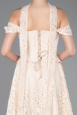 Long Beige Dantelle Evening Dress ABU5942