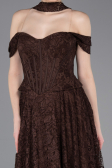 Long Brown Dantelle Evening Dress ABU5942
