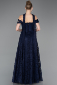 Long Navy Blue Dantelle Evening Dress ABU5942