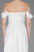 Long White Chiffon Evening Dress ABU5974