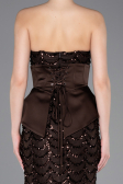 Long Brown Scaly Evening Gown ABU5979