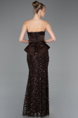 Long Brown Scaly Evening Gown ABU5979