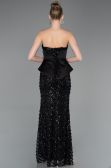 Long Black Scaly Evening Gown ABU5979
