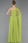 Long Pistachio Green Chiffon Prom Gown ABU5984