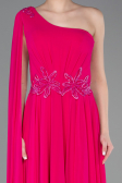 Long Fuchsia Chiffon Prom Gown ABU5984