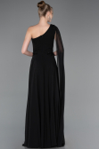 Long Black Chiffon Prom Gown ABU5984