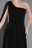 Long Black Chiffon Prom Gown ABU5984