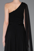Long Black Chiffon Prom Gown ABU5984