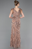 Long Copper Beaded Evening Dress ABU5959