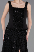 Long Black Scaly Evening Dress ABU5986