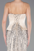 Long Beige Scaly Evening Dress ABU5978