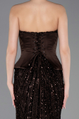 Long Brown Scaly Evening Dress ABU5978