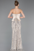 Long Beige Scaly Evening Dress ABU5978