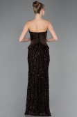 Long Brown Scaly Evening Dress ABU5978