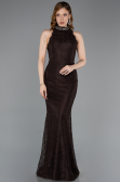 Long Brown Dantelle Evening Dress ABU5987