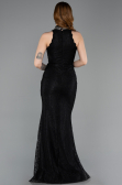 Long Black Dantelle Evening Dress ABU5987