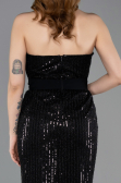 Long Black Beaded Evening Dress ABU5988