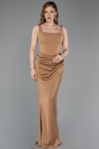 Long Bronze Satin Prom Gown ABU5990