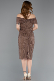 Midi Copper Beaded Party Dress ABK2592