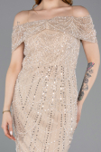 Midi Gold Beaded Party Dress ABK2592