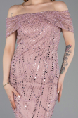 Midi Powder Color Beaded Party Dress ABK2592