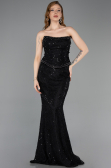 Long Black Dantelle Mermaid Evening Gown ABU5993