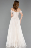 Long Beige Dantelle Evening Dress ABU5996