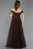 Long Brown Dantelle Evening Dress ABU5996