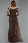 Long Brown Dantelle Evening Dress ABU5999