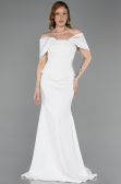 Long White Evening Dress ABU6002