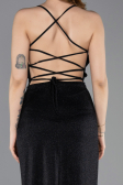 Long Black Prom Gown ABU6008