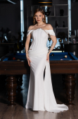 Long White Evening Dress ABU6001
