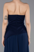 Long Navy Blue Chiffon Evening Dress ABU5681