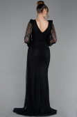 Long Black Dantelle Evening Dress ABU6016
