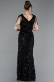 Long Black Beaded Evening Dress ABU5959