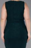 Emerald Green Midi Plus Size Evening Dress ABK2338